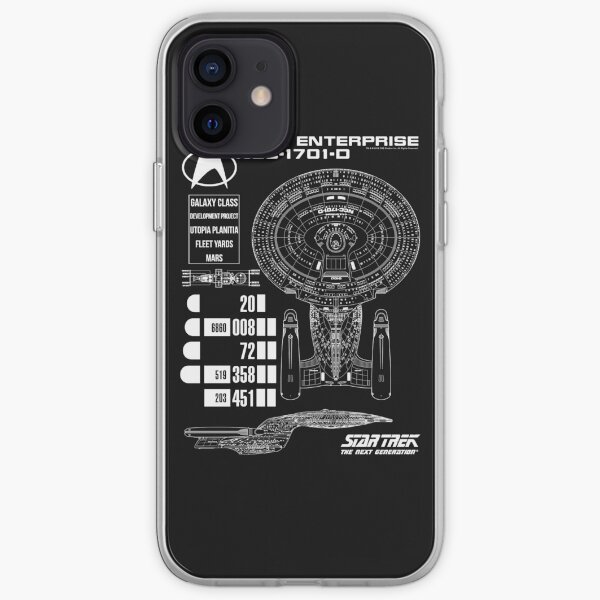 Star Trek Next Generation U.S.S Enterprise Schematics iPhone Soft Case