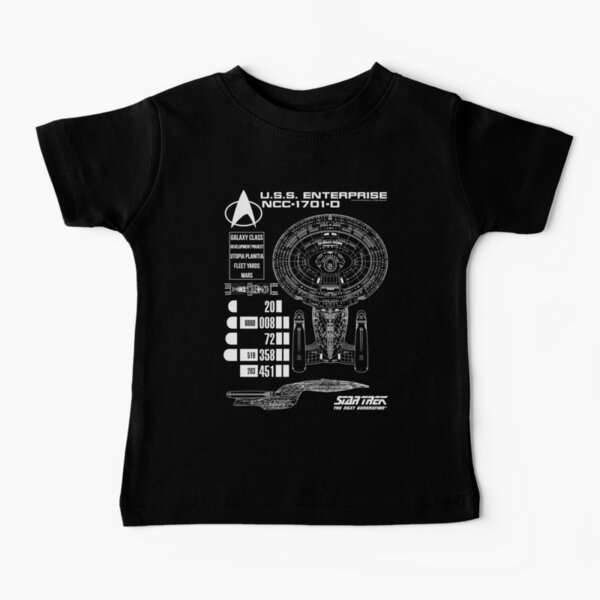 Star Trek Next Generation U.S.S Enterprise Schematics Baby T-Shirt