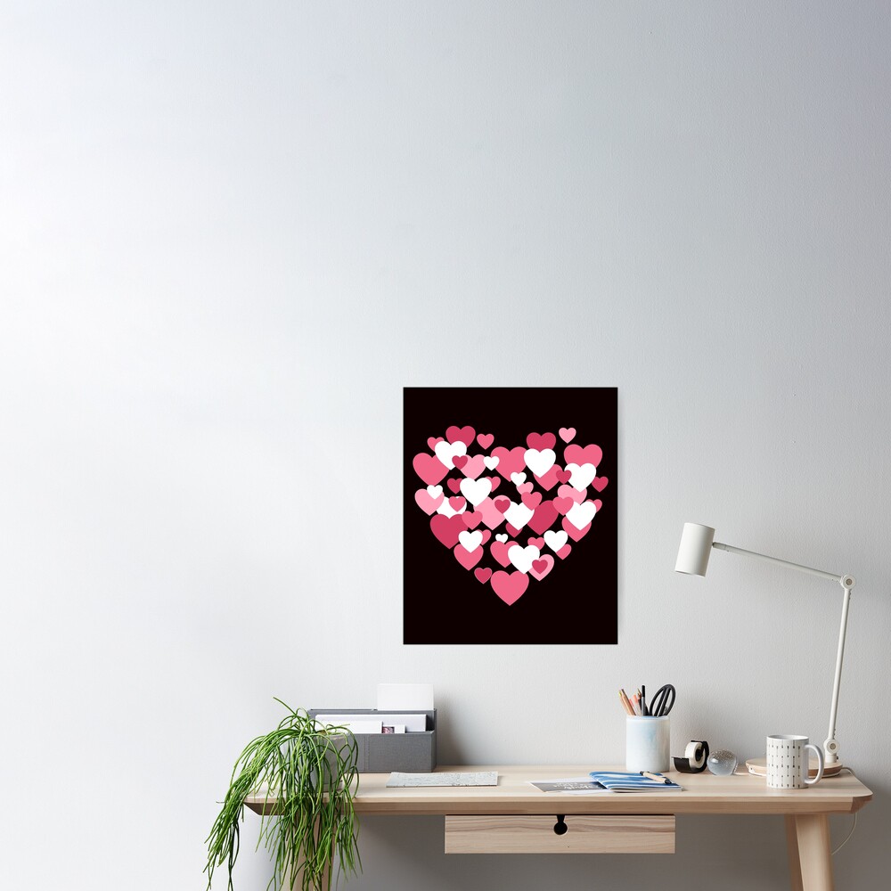 Valentine's Day Scattered Heart Gift Design for Woman, Kids print