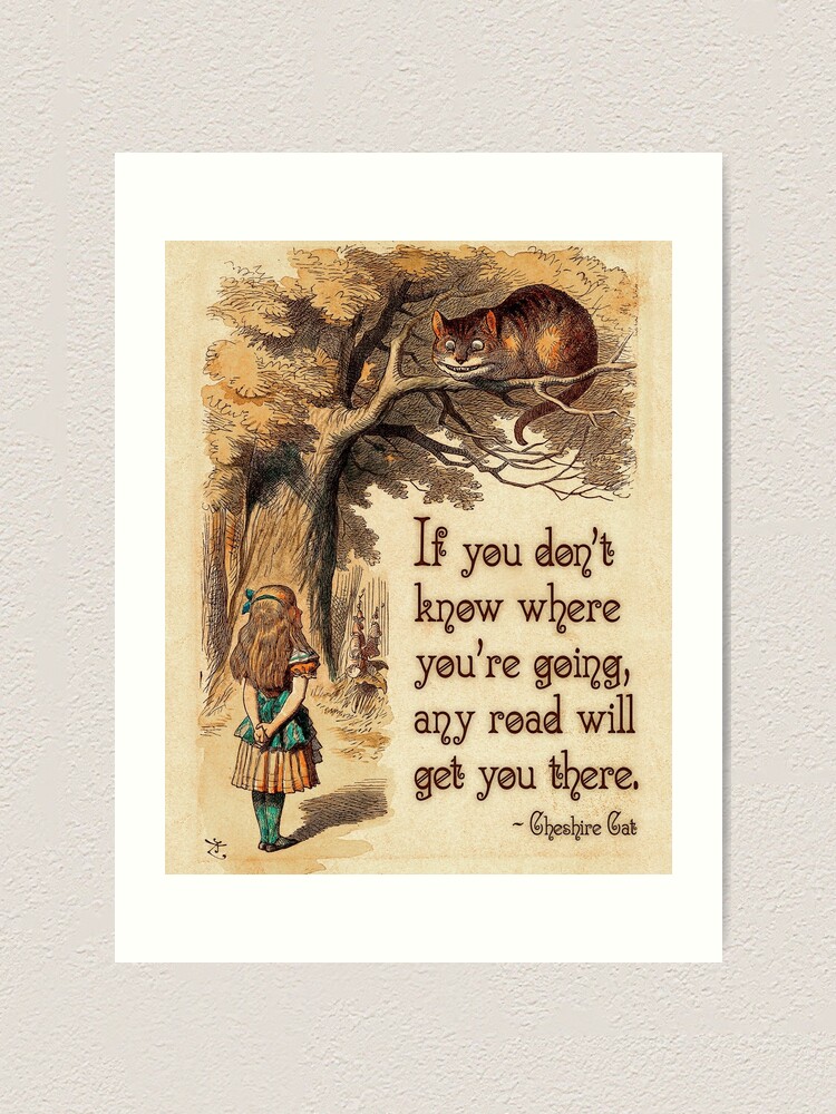 ALICE IN WONDERLAND QUOTE ALL MAD HERE WALL CANVAS PICTURE PRINT VARIOUS SIZES 