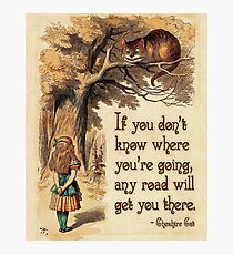 Alice in Wonderland Quote - We're All Mad Here - Cheshire Cat Quote - 0237 Photographic Print