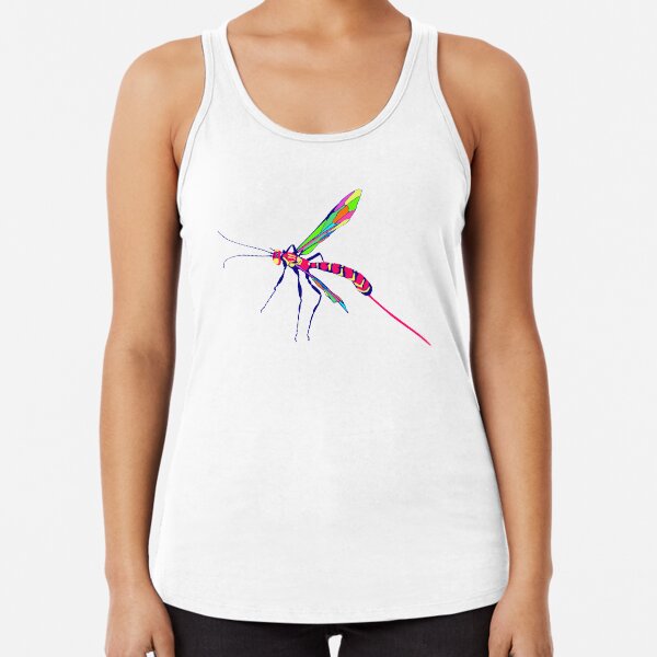 Pop-art Megarhyssa Racerback Tank Top