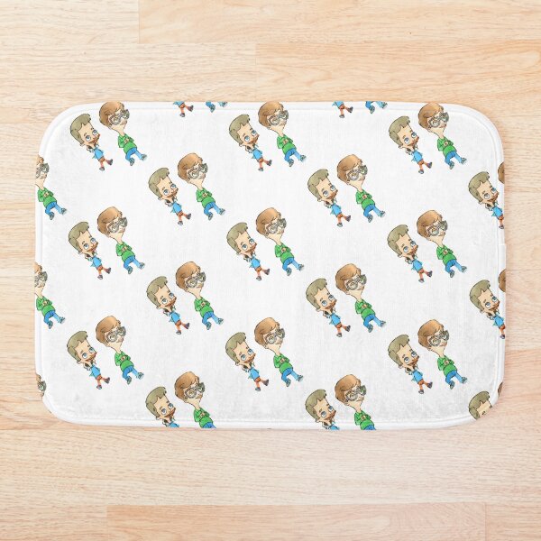 Big Mouth _ Andrew and Nick Watercolor Bath Mat
