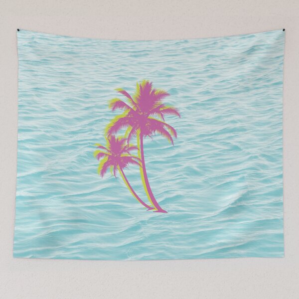 Item preview, Neon Palms on the Ocean Vibes designed and sold by PiscesVibes.