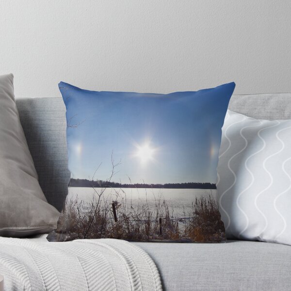 Item preview, Christmas 2017 Sun Dog Over Cattails and a Frozen Minnesota Lake designed and sold by Debbie Center.