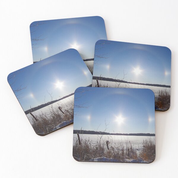Item preview, Christmas 2017 Sun Dog Over Cattails and a Frozen Minnesota Lake designed and sold by Debbie Center.