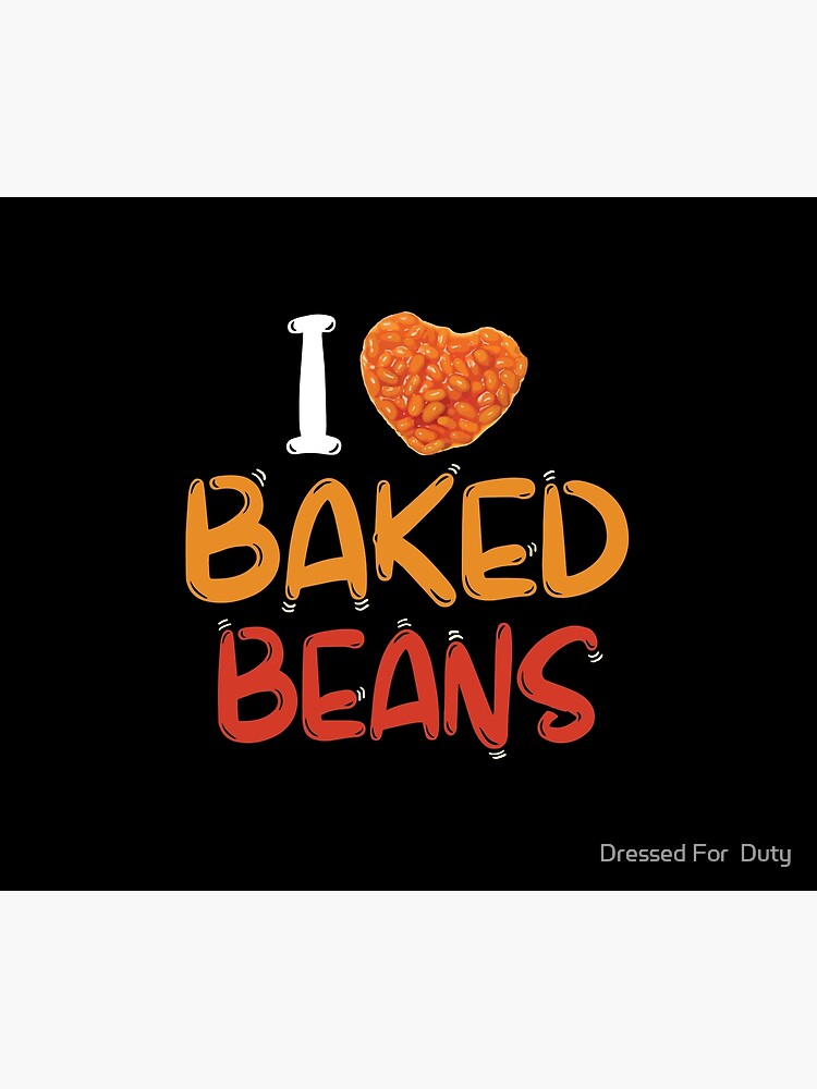 "I Love Baked Beans National Bean Day Heart Lovers Gift" Metal