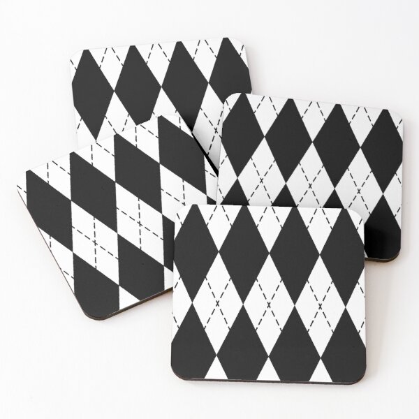 Item preview, Black and White Argyle Pattern designed and sold by pro2ozoa.