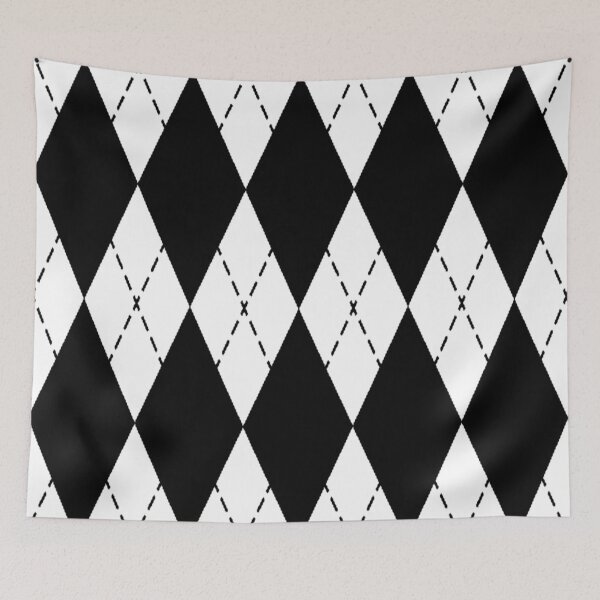 Item preview, Black and White Argyle Pattern designed and sold by pro2ozoa.