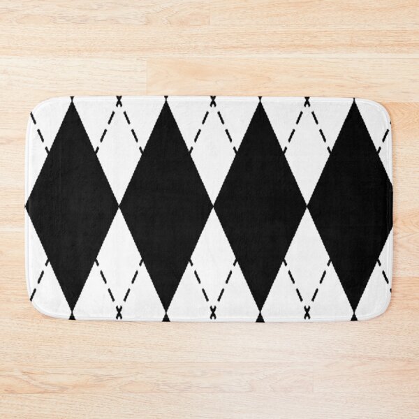 Item preview, Black and White Argyle Pattern designed and sold by pro2ozoa.