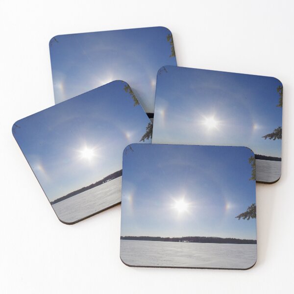 Item preview, Sun Dog over Our Frozen Northern Minnesota Lake on March 11, 2019  designed and sold by Debbie Center.
