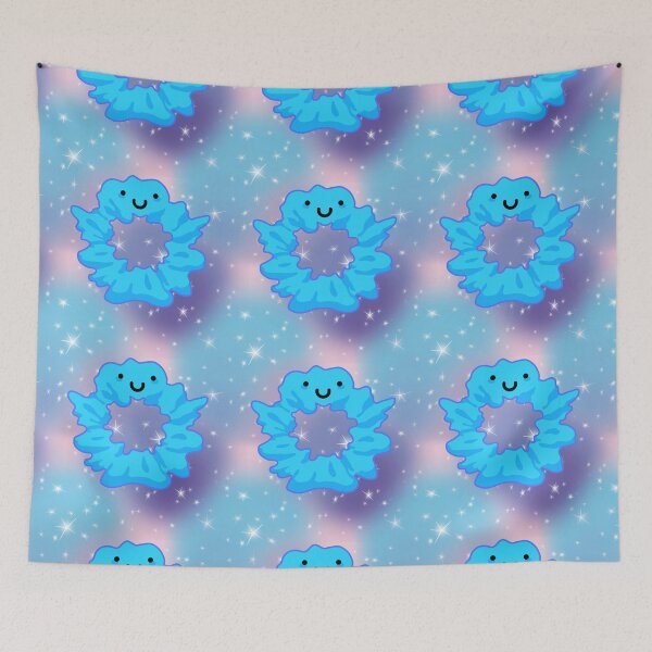 Item preview, Teal Blue Kawaii Scrunchie Character designed and sold by AricHutfles.