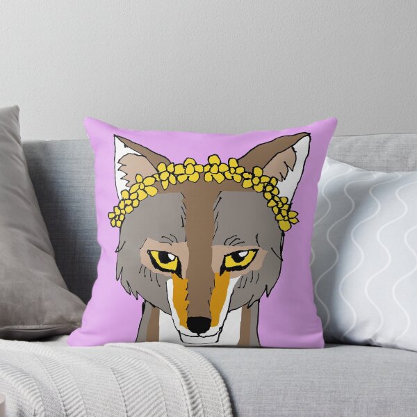 Aperçu de l'œuvre Coyote floral créée et vendue par JulFrostDesigns.