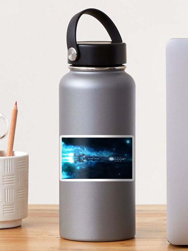 Aperçu 1 sur 3. Sticker avec l'œuvre En sortant de la Nébuleuse Bleutée... créée et vendue par SmartGalaxy.