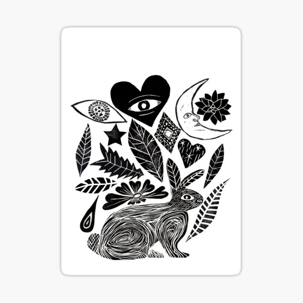 Nature's dreams in black and white Sticker