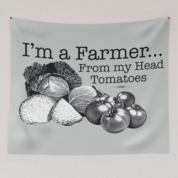 Item preview, I'm a Farmer from my head tomatoes designed and sold by Lori Clough.