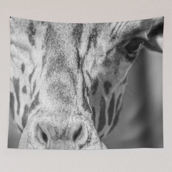 Item preview, Giraffe Close-Up Monochrome designed and sold by srgreen.
