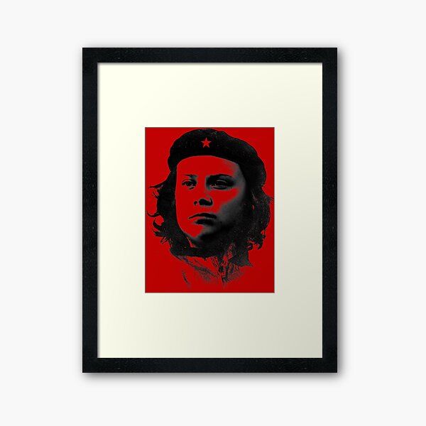 Greta Thunberg Che Guevara Framed Art Print