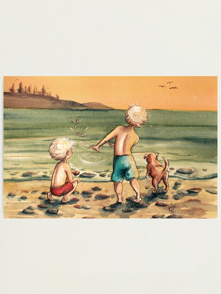 Alternate view of Skipping Stones Photographic Print