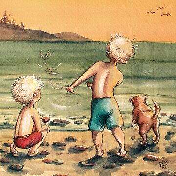 Artwork thumbnail, Skipping Stones by Sarah  Mac Illustration