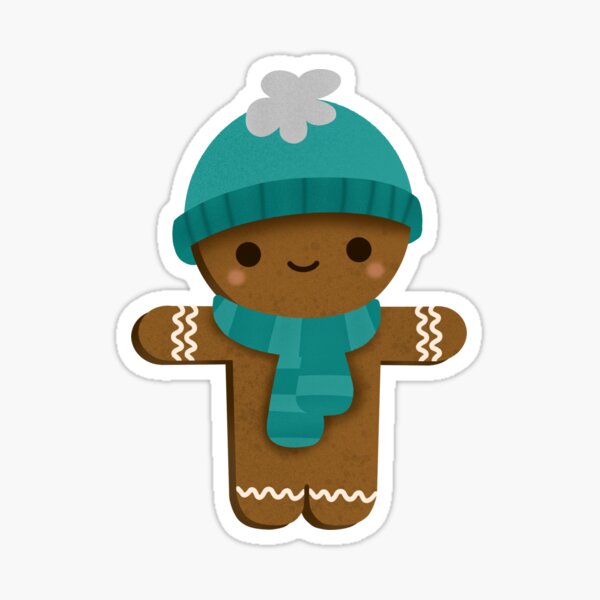 Item preview, Gingerbread Man with hat and scarf designed and sold by Kelsey Shuck.