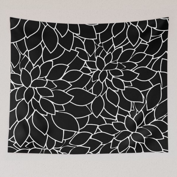 Item preview, Black Large Dahlia Flower Petals designed and sold by rewstudio.