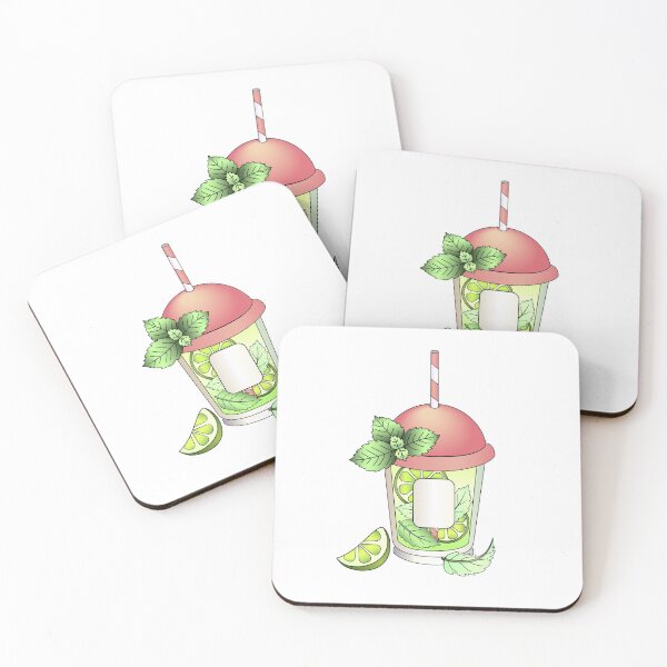 Item preview, Mojito in a glass with a lid and a drinking pipe. designed and sold by DisaAnna.