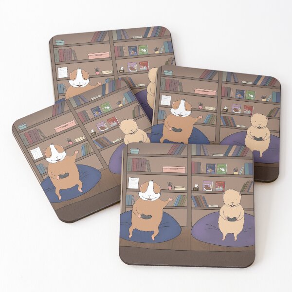 Item preview, Two guinea pigs playing video game designed and sold by mondesign26.
