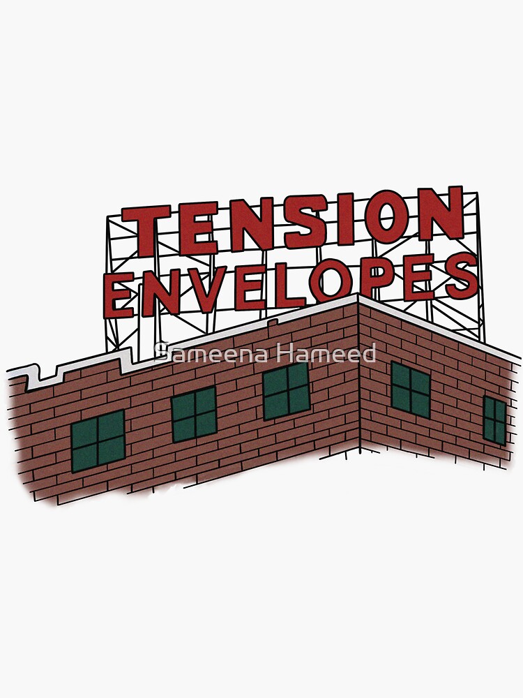 "KC Tension Envelopes Sign" Sticker for Sale by sameenashameed Redbubble
