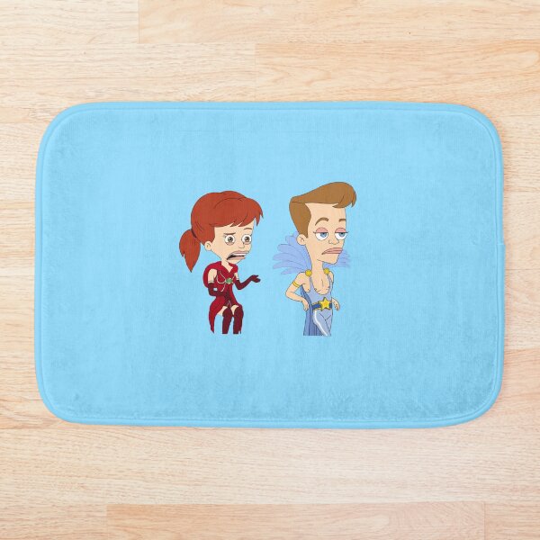 Big Mouth _ Jessi and Matthew Superhero Costumes Bath Mat