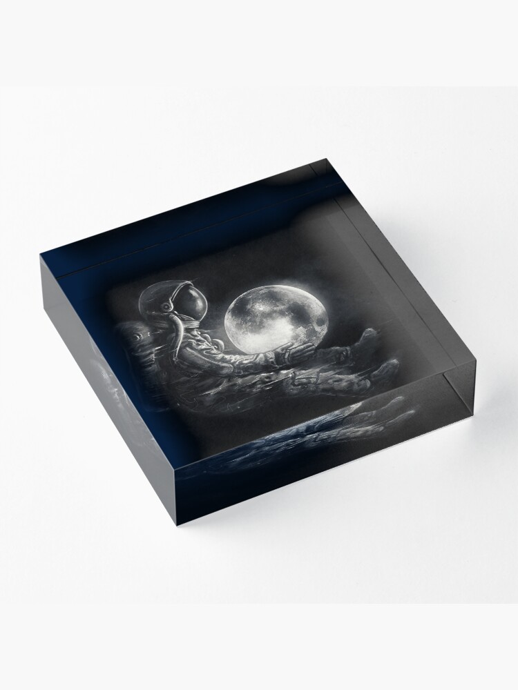 Alternate view of Moon Play Acrylic Block