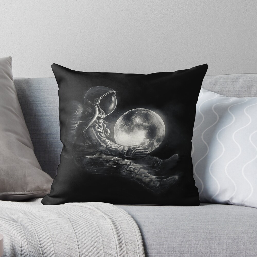 Moon Play Throw Pillow