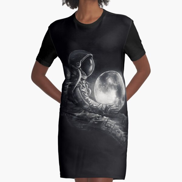 Moon Play Graphic T-Shirt Dress