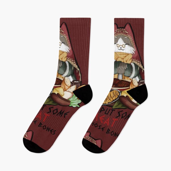 Item preview, Grammeowster Chef - "Let's Put Some Meat On Those Bones" - Black Font designed and sold by Hisahoney.