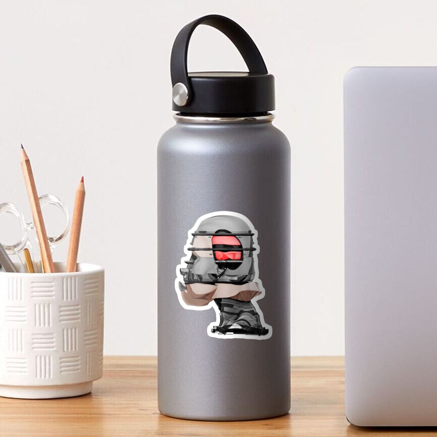 DISPLACEMIND I 12|2016 Grey - Sticker (Cyberpunk Displacement 3D-Render Digital Art) Sticker