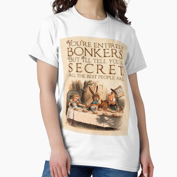 Item preview, Alice in Wonderland Quote - You're Entirely Bonkers - Mad Hatter Quote - 0241 designed and sold by ContrastStudios.