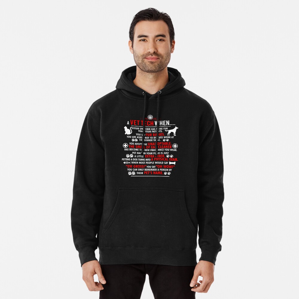 Veterinary Technician Vet Tech Gift Pullover Hoodie