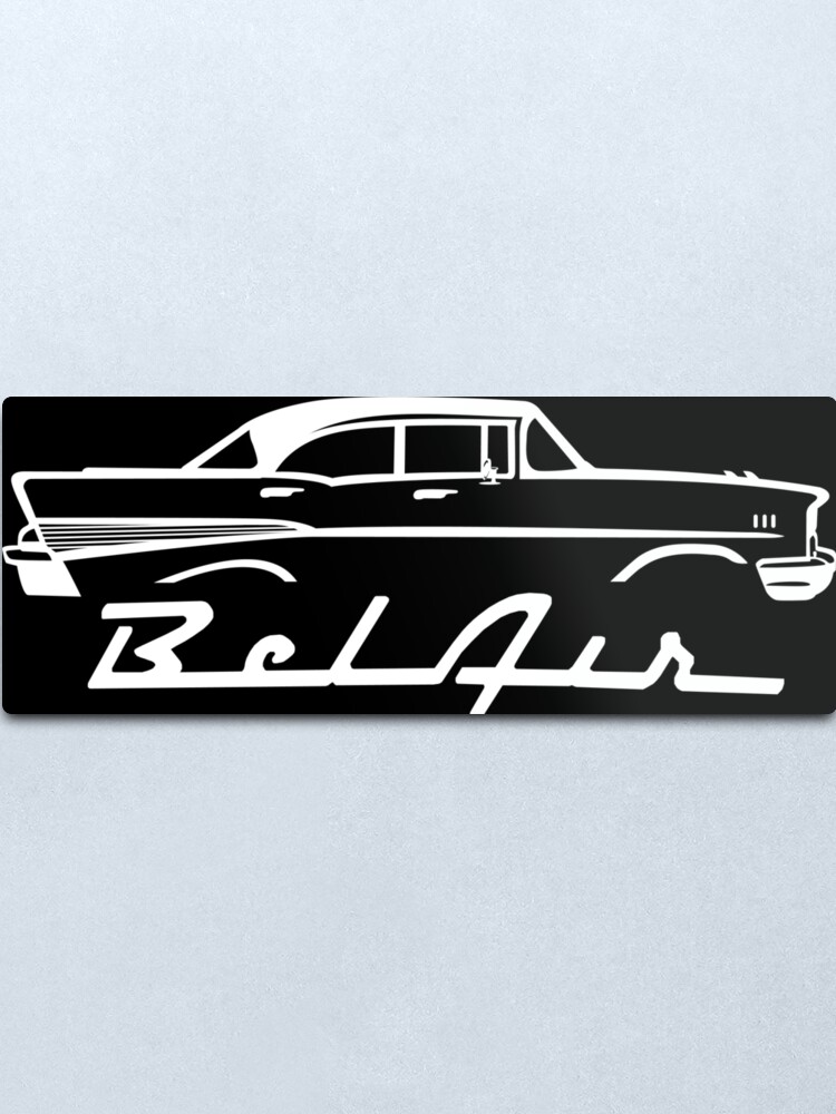 "1957 Chevy Bel Air Silhouette " Metal Print by ...