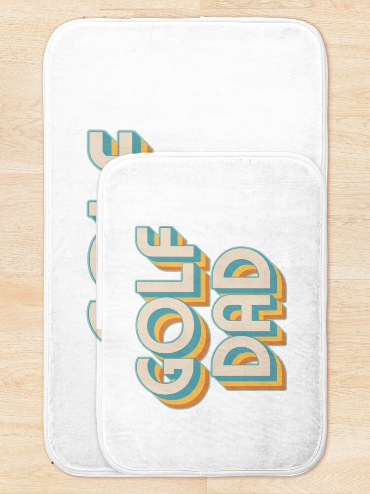 Thumbnail 5 of 6, Bath Mat, Golf Dad Retro Design designed and sold by strengthdesign.