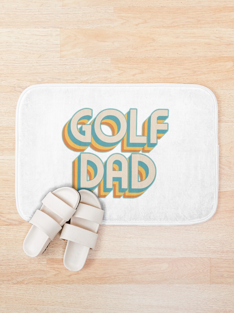 Thumbnail 1 of 6, Bath Mat, Golf Dad Retro Design designed and sold by strengthdesign.
