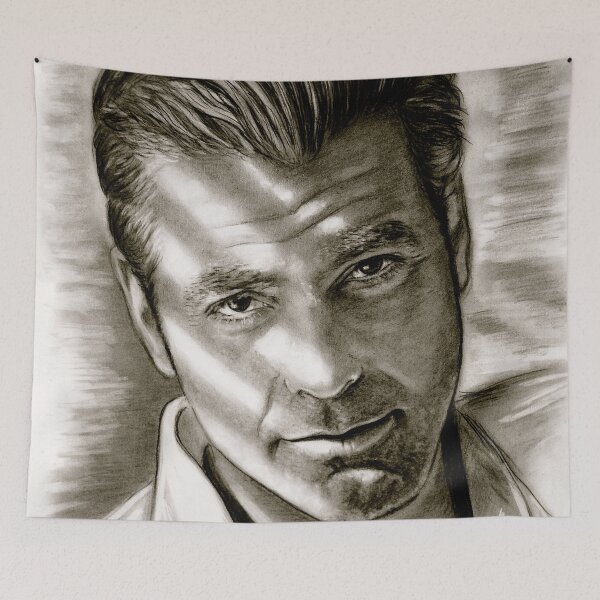 Item preview, G. Clooney en blanco y negro designed and sold by GittaG74.