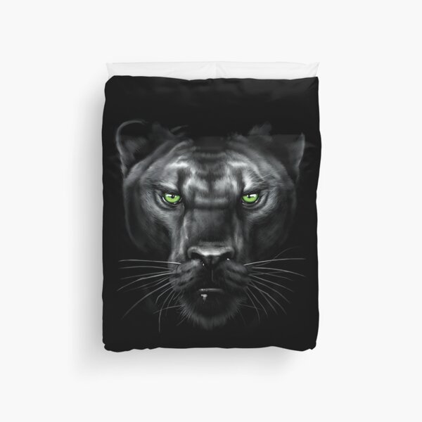 Item preview, Graphic Black Panther with Green Eyes Face designed and sold by KA DESIGNS.