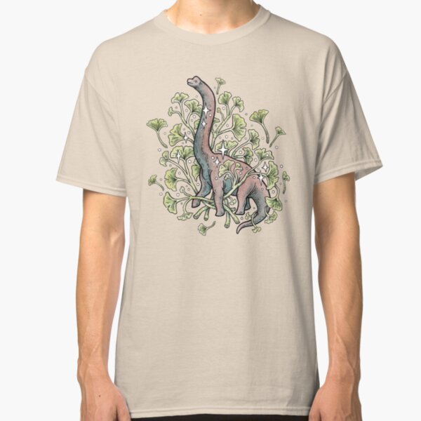 Brachio Ginkgo | Calm Color Palette | Dinosaur Botanical Art Classic T-Shirt
