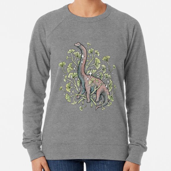 Item preview, Brachio Ginkgo | Calm Color Palette | Dinosaur Botanical Art designed and sold by OMEGAFAUNA.