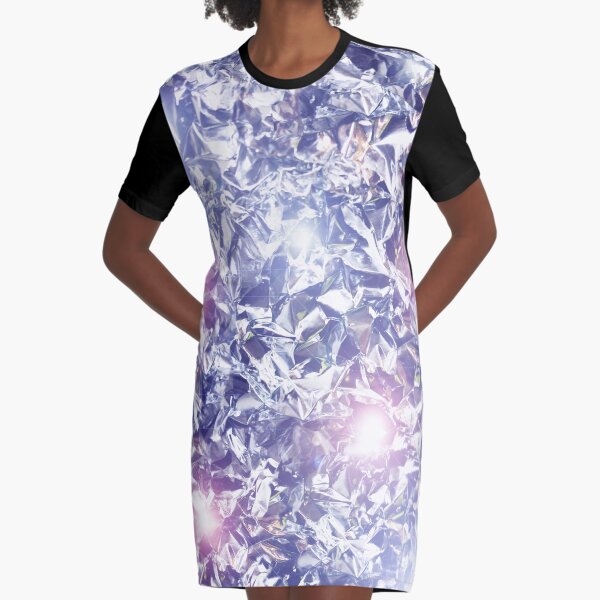 Foil texture with lights Graphic T-Shirt Dress