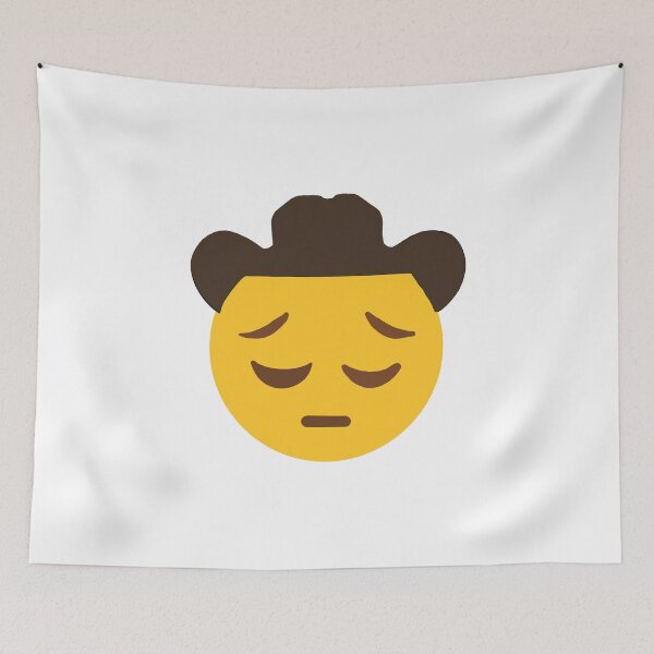 Item preview, SAD COWBOY EMOJI designed and sold by Tumblestwo.