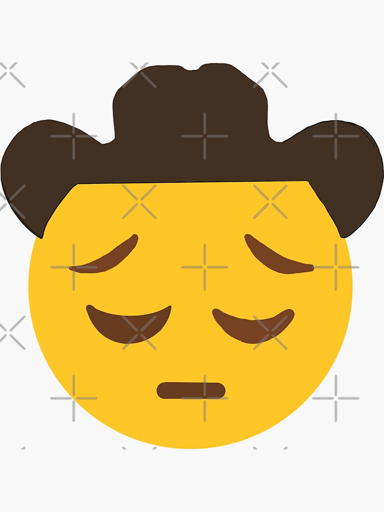 "SAD COWBOY EMOJI" Sticker by Tumblestwo Redbubble