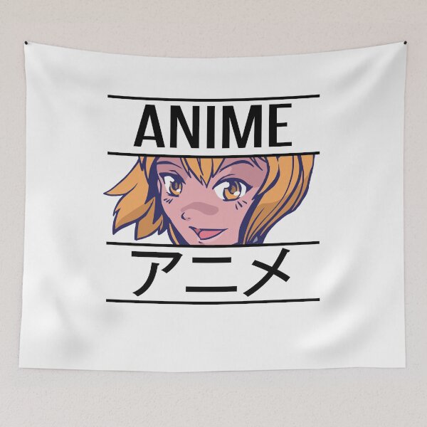 Item preview, Anime girl with anime writen in japanese kanji designed and sold by Tahuverian.