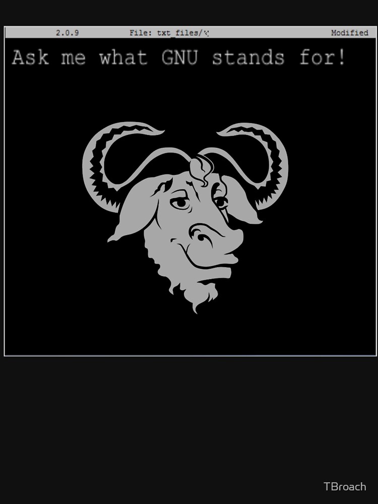 "Ask me What GNU stands for!" Racerback Tank Top by TBroach Redbubble