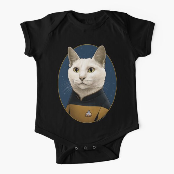 Star Trek Data Cat Formation Short Sleeve Baby One-Piece